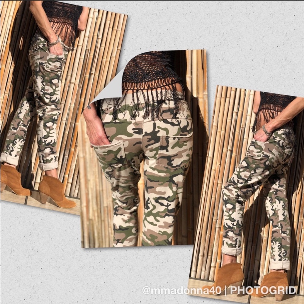 NEW SEDUZIONE Camouflage 5 Pocket Fleece Lounge Sweat Pants One Size Fits S-M-L - Picture 3 of 8